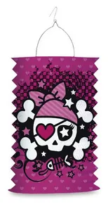Papierový lampión Pink Pirate dĺžka 28 cm